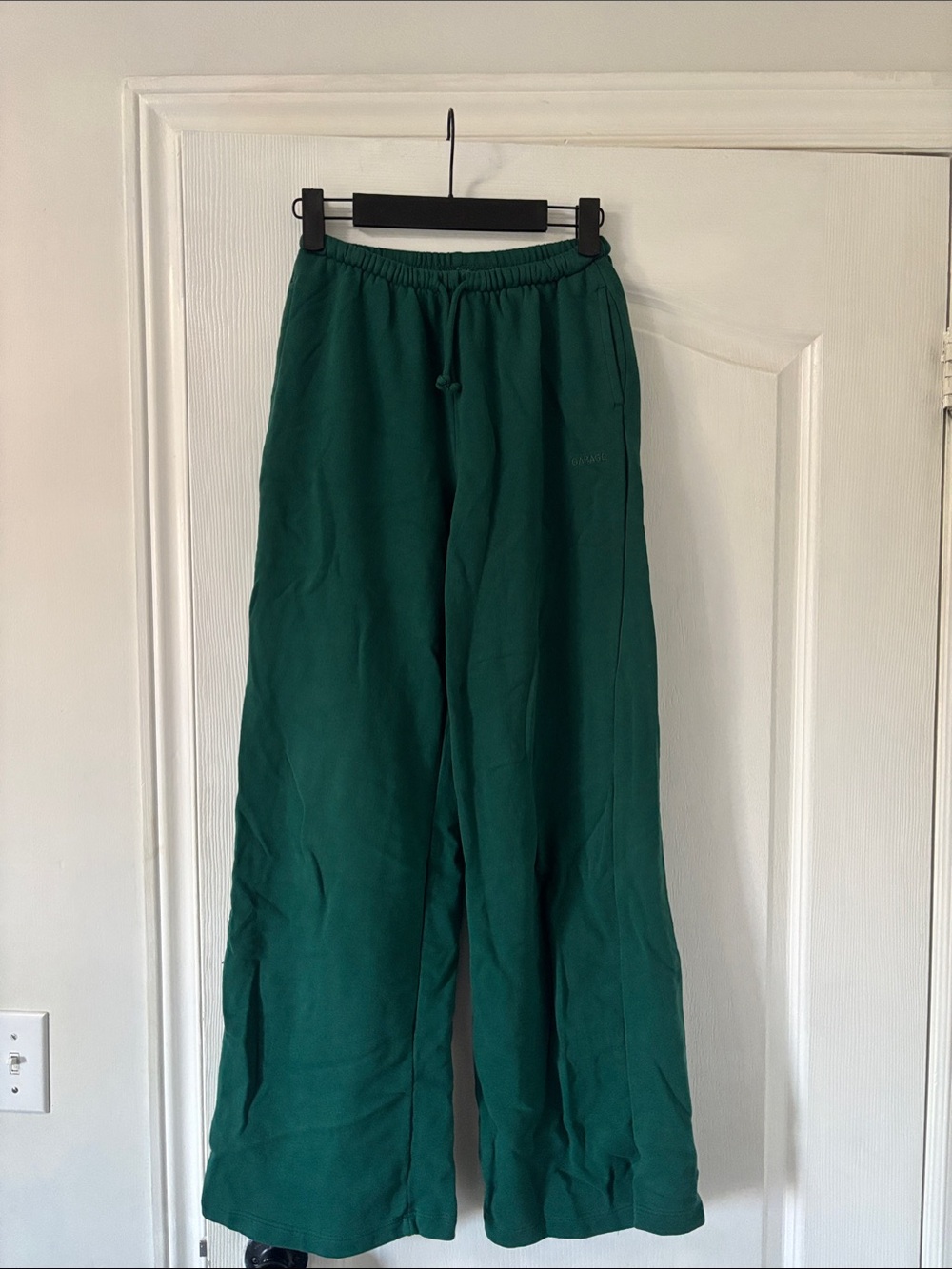 GARAGE Wide-Leg Drawstring Sweatpants - Green